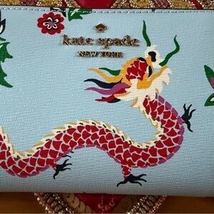 Kate Spade Medium bifold wallet Year of The Dragon collectible
